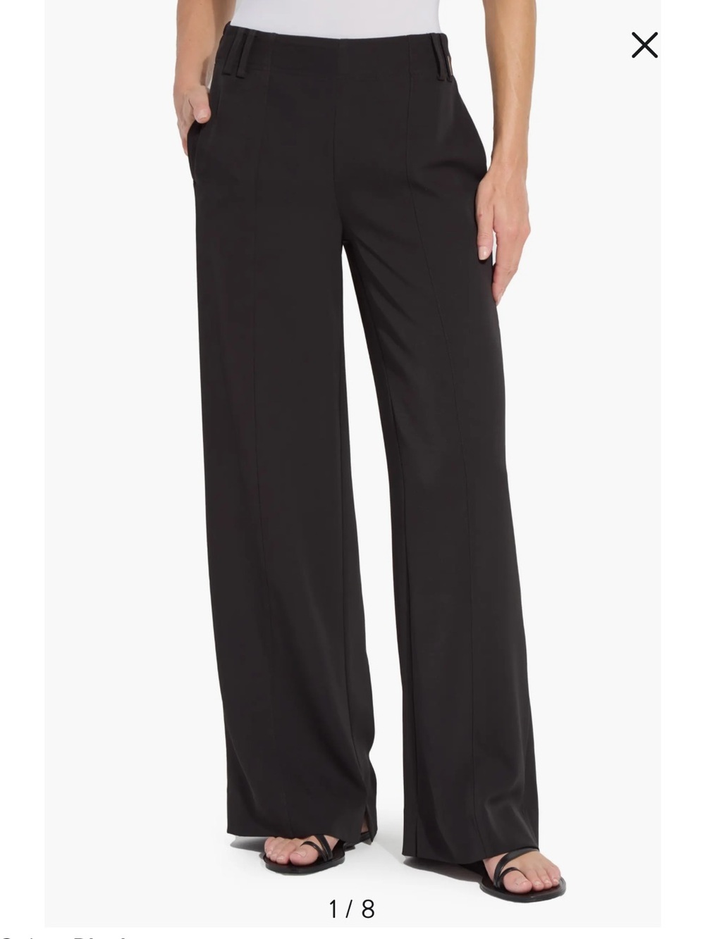 Lysse Bianca Black Wide Leg Career Pant large